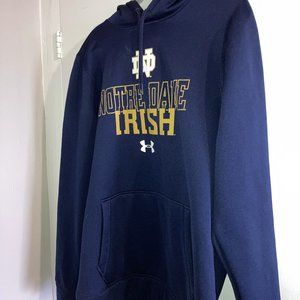 Under Armour Notre Dame Hoodie - Medium/Navy-Gold